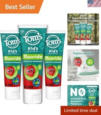 Tom's of Maine 3-Pack Kids Fluoride Toothpaste 5.1oz - Silly Strawberry Flavor