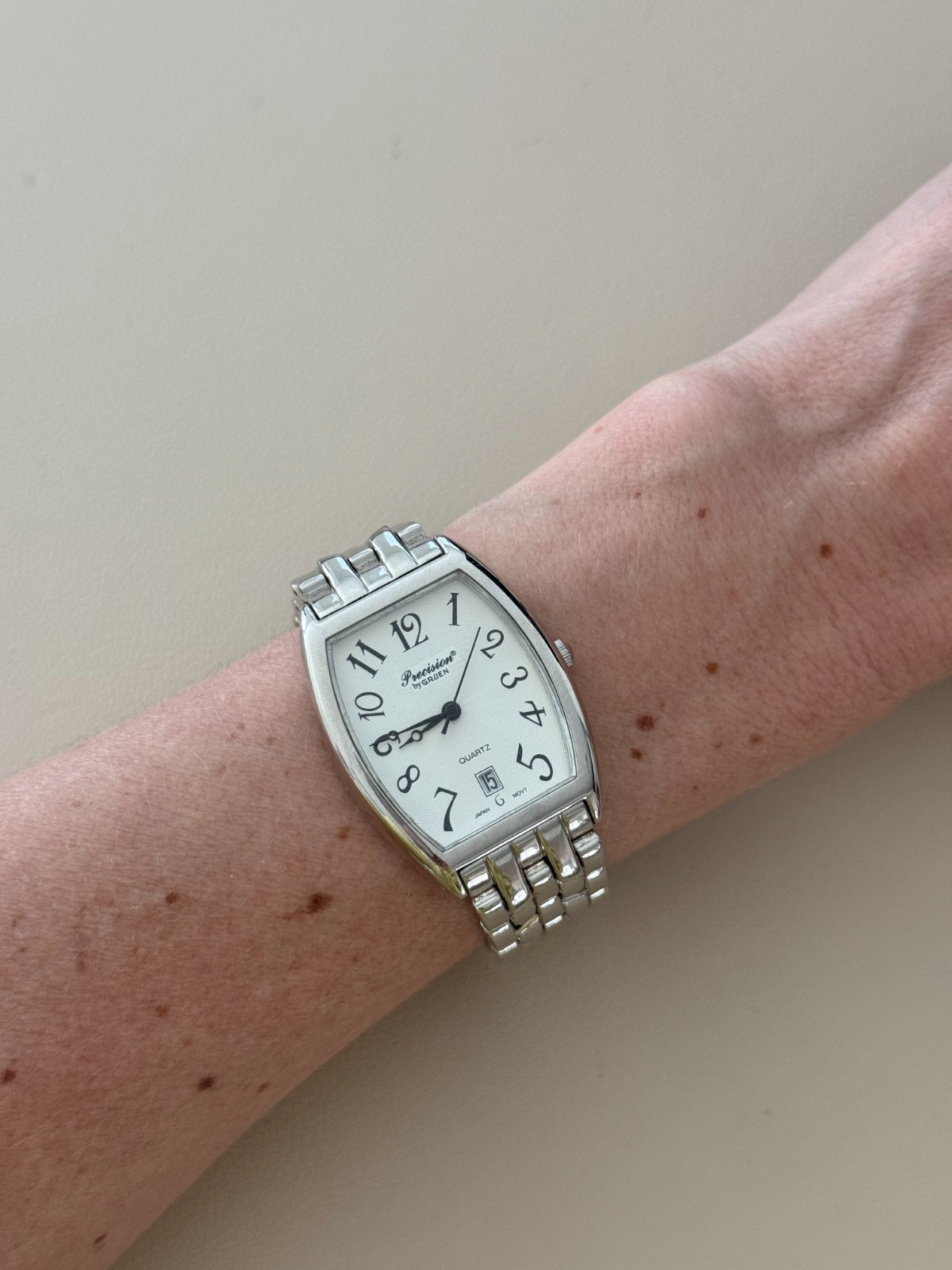 Precision by Gruen Silver Tone Rectangular Dial D… - image 13