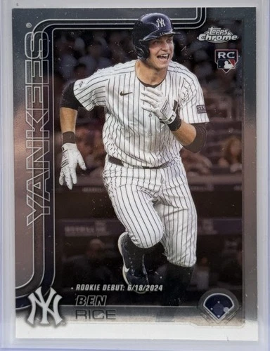 2025 Topps Chrome Update Ben Rice Rookie Debut Refractor RC USC138 Yankees
