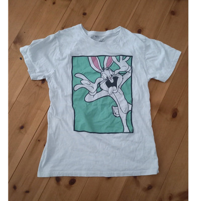 Looney Tunes Bugs Bunny Mädchen T-Shirt weiß Baumwolle Größe M Kurzarm