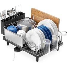 Stainless Steel Dish Drying Rack - Large Capcity 304 Grade Dish Drainer for K...