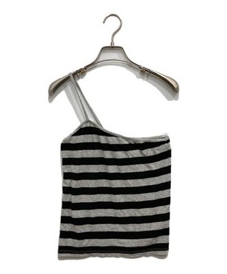 Maison Margiela M/L Gray Asymmetric Sleeveless Top, Rayon Blend