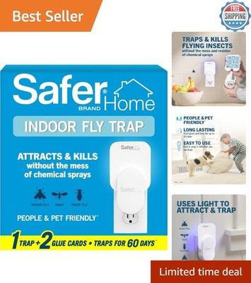 Safer Home SH502 Indoor Plug-In Fly Trap - Chemical-Free & Effective Protection