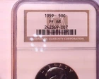 1959 SILVER FRANKLIN HALF DOLLAR  NGC PF 68, Very nice, Low Start Price!