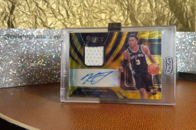 2019-20 Select Tmall Gold Wave Prizm Keldon Johnson RPA Gold Medalist Spurs Star