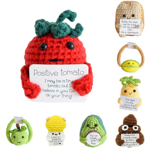 Small Cute Tomato Avocado Poo Knitted Toys HandMade Crochet KidsGift Decorationש - Picture 1 of 20
