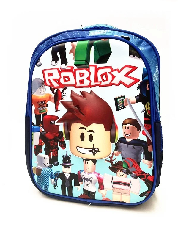 GAME ROBLOX THEME BLUE PRESCHOOL SCHOOL BACKPACK KIDS CHILDS SHOULDER BAG GIFT - Picture 1 of 4