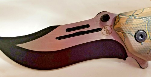 5" Foliage Design Clip Point Blade Hunting Camping Stainless Steal Blade - 第 3/8 張圖片