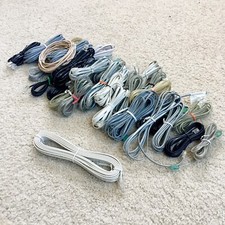 Lot of 35 Modular Phone Cord Wires w/ RJ11 Connectors - Modem Phone Fax to Wall