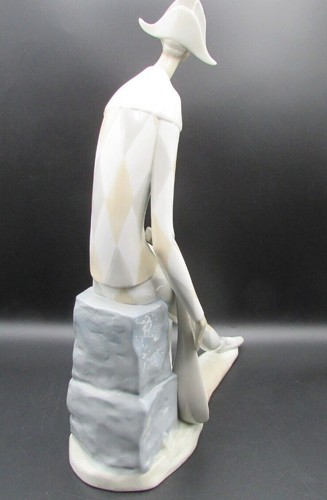 Lladro nao figurine 0028 harlequin minstrel with mandolin perfect - Picture 4 of 5