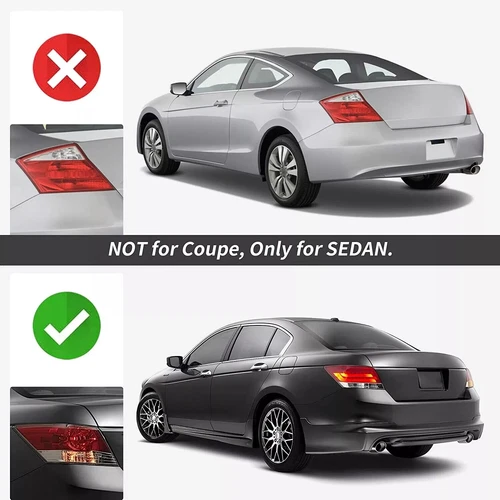 Fit 2008-2012 Honda Accord Sedan Rear Tail Light Halogen Lamp Driver Side - Picture 6 of 18