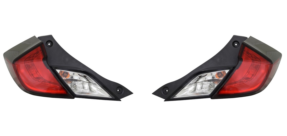 For 2016-2017 Honda Civic Coupe Tail Light Pair Driver & Passenger
