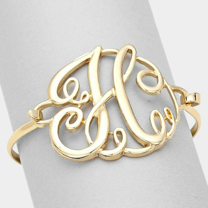 Letter H Bracelet Monogram H Letter Bracelet H Initial 