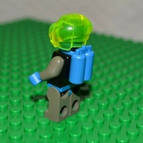 LEGO Zotaxian Insectoid Alien Minifigure Blue Head Neon Green Bubble #6905 SP021
