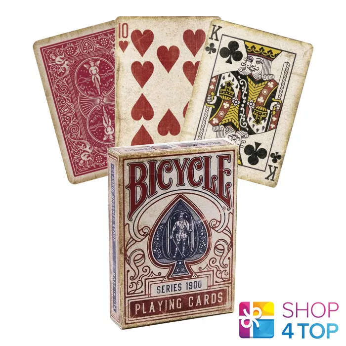 1900 SERIES PLAYING CARDS RED BICYCLE MARKED DECK MAGIC TRICKS NEW