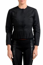 Maison Margiela 100% Silk Black Button Down Women's Basic Jacket Sz S M