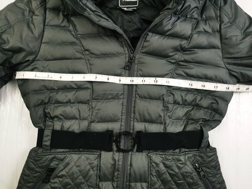 HOT Women's THE NORTH FACE @ 600 GOTHAM QUILT BELT DOWN FUR HOODED GRAY Jacket S - Picture 10 of 16