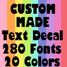 Text Decal Vinyl Lettering Personalized Sticker Business Sign Name CUSTOM MADE