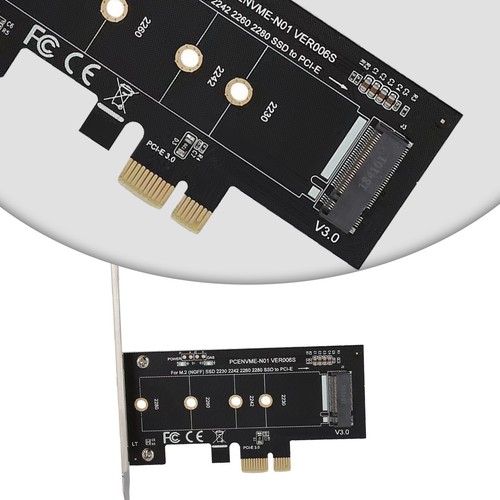 1 PC Cards PCIE to M2 Adapter PCI 3.0 X1 to NVME SSD M2 PCIE New - Picture 8 of 9