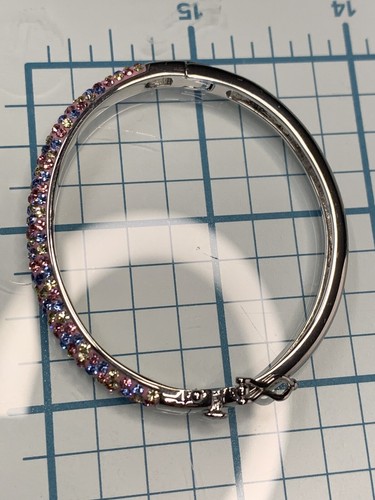 Bracciale Bambino Bambino Pavimentazione Cristallo Placca Argento Rosa Blu Giallo Jr Gioielli Nuovo con scatola 5 - Foto 14 di 24