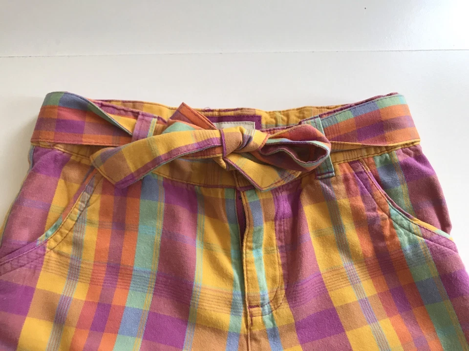 Cherokee Girl's Pink Plaid Cotton Shorts Size S6/6X - Image 3 of 4