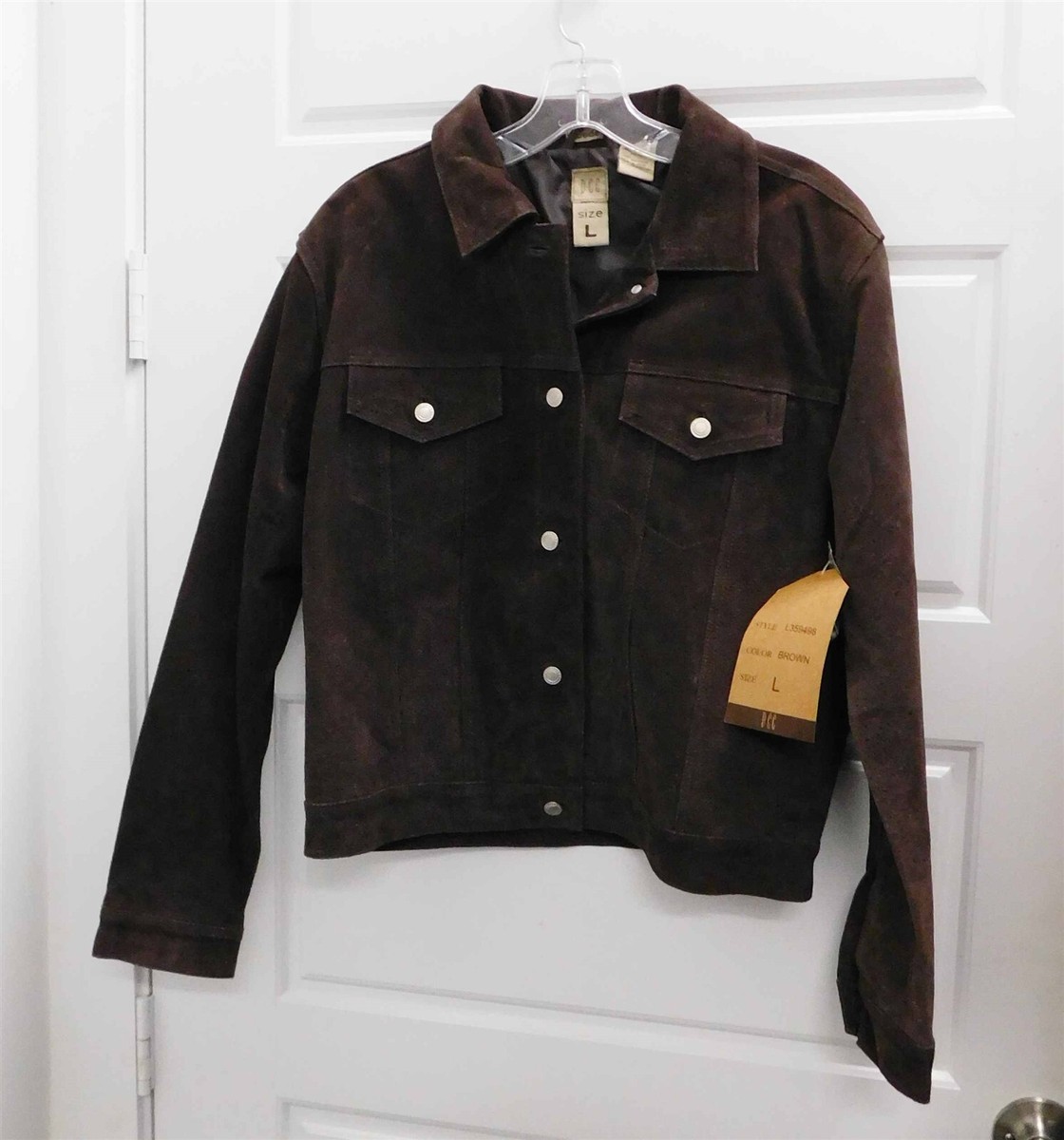 m*a様 attachment suede leather double lid New DCC Brown Suede Leather Jacket sz L | eBay