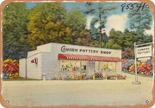 METAL SIGN - Arkansas Postcard - Camark Pottery Shop