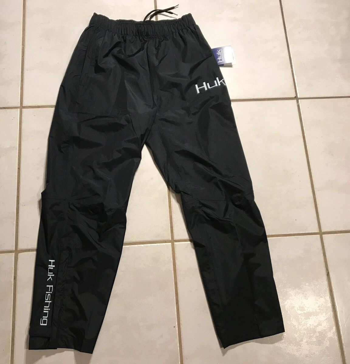 NWT HUK PERFORMANCE Fishing CYA Packable BLACK Rain Pants MSRP $99.99 Men  Small