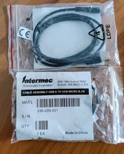 1 x Intermec CN50 CN51 CK3 Dock Cable Assembly USB-A to Micro B 1M 236-209-001