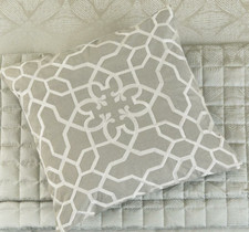 Sanderson Options Sycamore Trellis Stone Cushion -  100% Cotton Panama - RRP £50