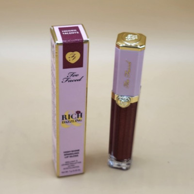 Too Faced Rich & Dazzling Sparkling Lip Gloss 0.25oz Hidden Talents New With Box