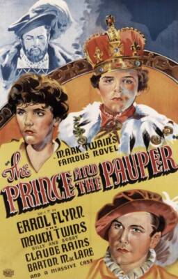 The Prince And The Pauper poster Errol Flynn Billy Mauch 1937 OLD PHOTO
