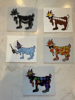 RARE Goat Stickers-Candy Corn, Oreo, New Years, Football, and Arrows