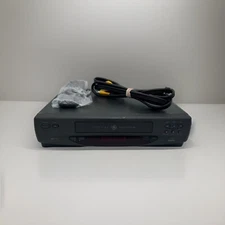 GE VCR 4-head VHS Player With Remote Included (VG4058) VCR plus+ Tested Working 