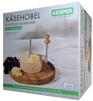 Kesper 58621 Käsehobel mit Haube für ''Tete de moine'' Käse, Ø 22 cm