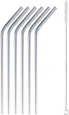 BambooMN Reusable Stainless Steel Metal Drinking Straws