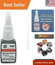 Precision Application Rubber Adhesive - 20g Instant Glue for Multi-Surface Use