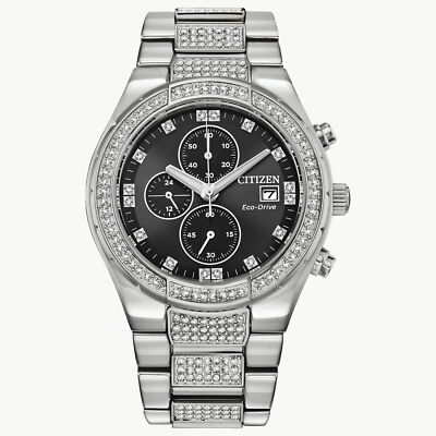 Citizen Eco Drive Men's Crystal Accent Chronograph 42MM Watch