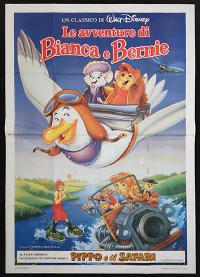 LE AVVENTURE DI BIANCA E BERNIE poster manifesto Disney Rescuers Animazione E46