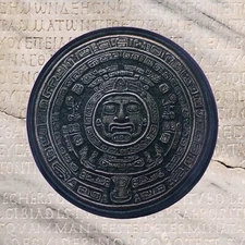 MAYAN DOOMSDAY CALENDAR PATCH embroidered iron-on AZTEC SUN STONE PIEDRA DEL SOL