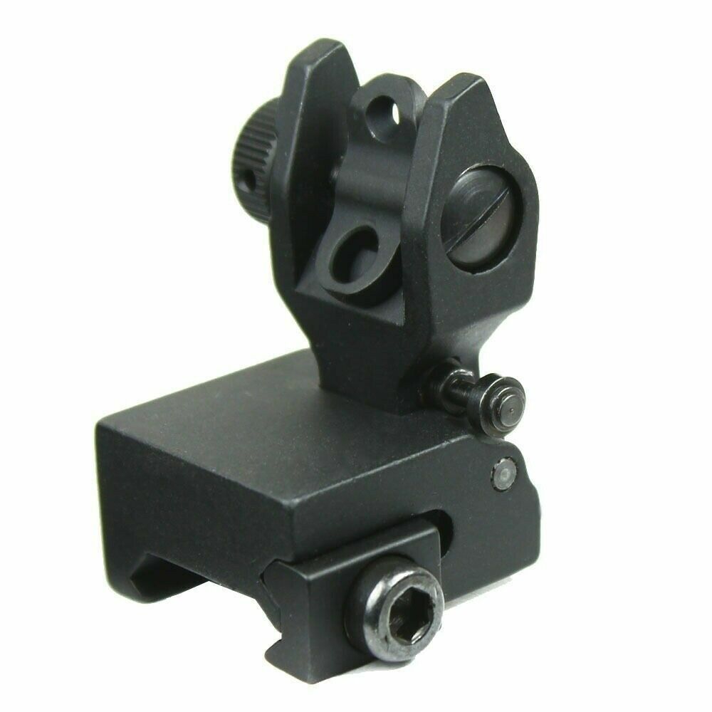 Low Profile Flip-up Metal Tactical Sight Folding Iron Sights Front and Rear Set