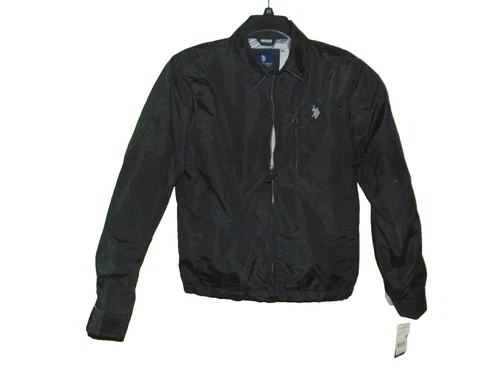 U.S. Polo Assn. Men's Small Black Light Jacket Windbreaker Bomber NWT