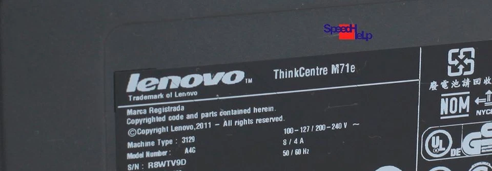 IBM LENOVO THINKCENTRE M71E 3129 A4G COMPUTER PC 120GB SSD RS-232 WINDOWS 10 - Immagine 4 di 4