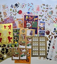 BIG VTG 80  s 90'S STICKER LOT MIX HALLMARK GROSSMAN'S AMG  HOLIDAY SHEETS 