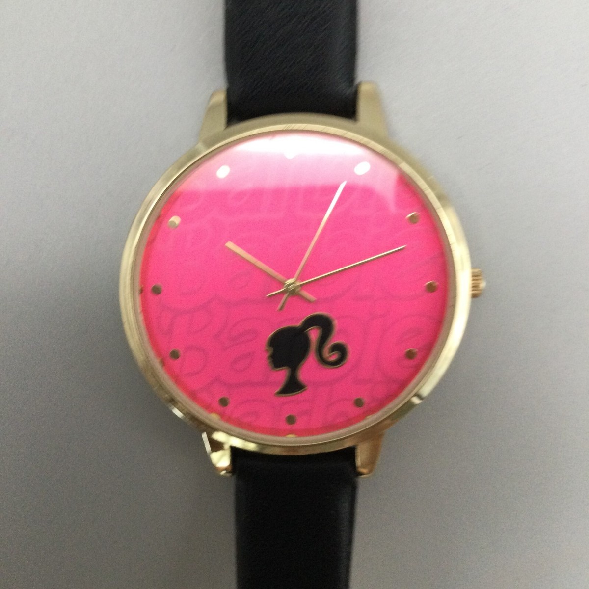 Barbie Mattel Watch Women 40mm Gold Tone Name Silhouette  display picture 2