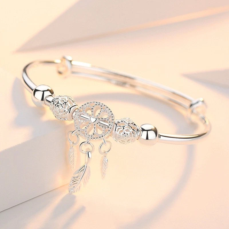 Dream catcher bracelet best sale silver