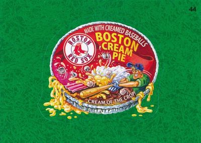  2016 TOPPS WACKY PACKAGES MLB - BOSTON RED SOX BOSTON CREAM PIE - GREEN GRASS!!