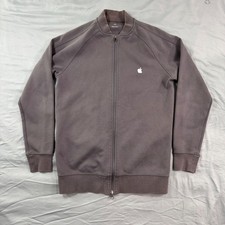 Apple Store Employee Track Jacket Full Zip Gray Logo Adult Sm Uniform Workwear