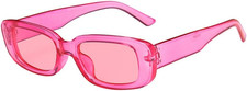 Rectangle Sunglasses for Women Retro 90S Sunglasses Small Narrow Square Frame UV