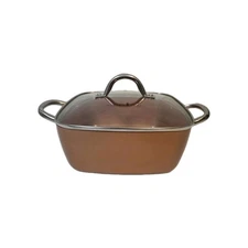 Copper Chef 9.5" Square Casserole Pan Vented Lid Pot Induction